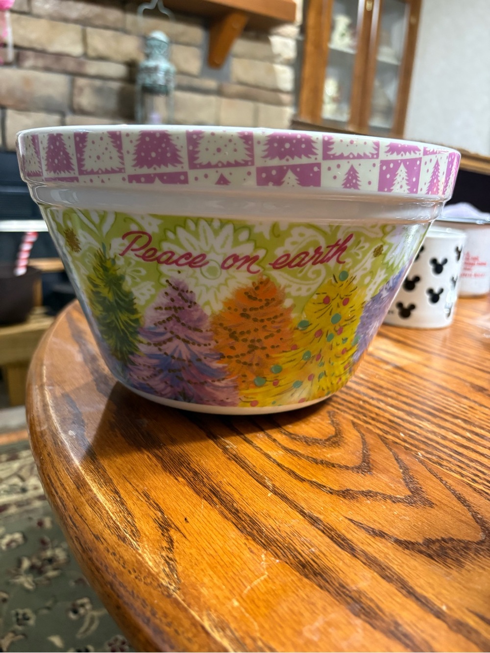 Rosanna A GROOVY KIND OF CHRISTMAS Ceramic PUNCH BOWL Super Rare!